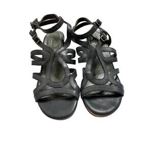 Bussola Elegant Black Leather Sandals